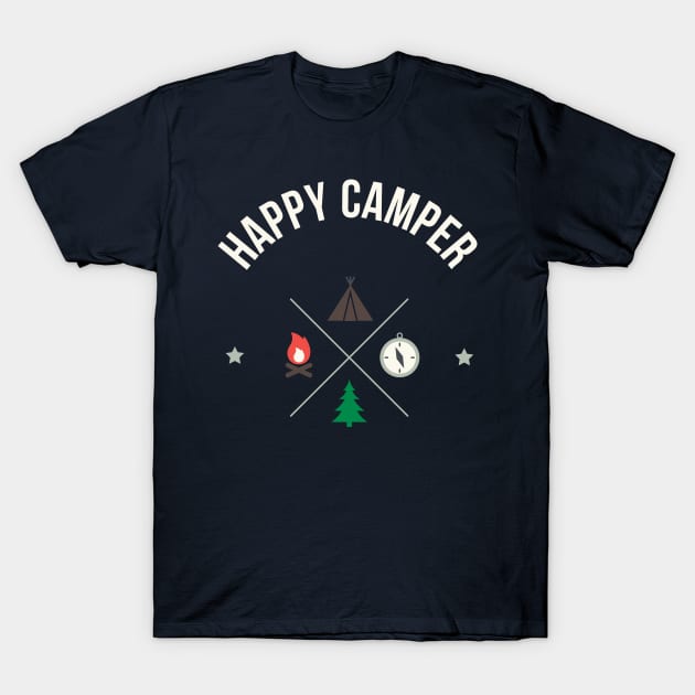 Happy Camper T-Shirt by vladocar